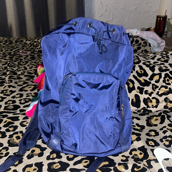Gucci Medium Nylon Guccissima Backpack - Picture 1 of 5